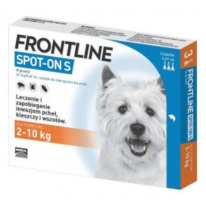 FRONTLINE Spot-on S 67 mg/0,67 ml – roztwór do nakrapiania dla psów 2–10 kg (3 pipety) - zdjęcie produktu