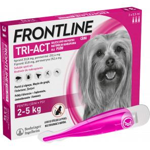 FRONTLINE Tri-Act XS 2–5 kg – roztwór do nakrapiania dla psów (3 pipety x 0,5 ml) - zdjęcie produktu