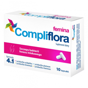 Compliflora femina, 10 kapsułek – suplement diety (probiotyk) - zdjęcie produktu