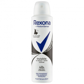 Rexona Women Invisible Black & White - antyperspirant w sprayu (150 ml) - zdjęcie produktu