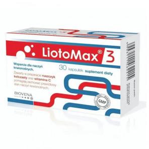 LiotoMax 3 – suplement diety wspierający naczynia krwionośne (3 x 30 kapsułek) - zdjęcie produktu