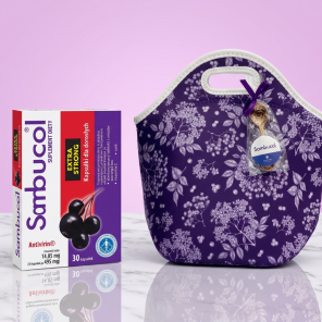 Sambucol Extra Strong – suplement diety 30 kapsułek + kosmetyczka + łyżeczka Sambucol - zdjęcie produktu