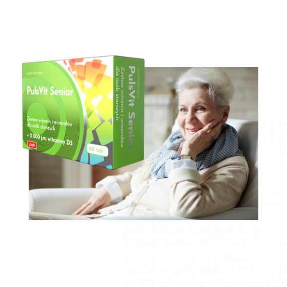 Zestaw Dla Seniora PULS PulsVit Senior 60 tabletek + Luteina Puls 30 kapsułek + Elektrolity Senior Puls 20 tabletek musujących - zdjęcie produktu