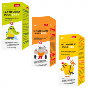 Zestaw Malucha Lactiflora Puls Baby 5ml + Witamina C Puls Kids 30ml + Witamina D Puls Kids 10ml GRATIS - zdjęcie produktu