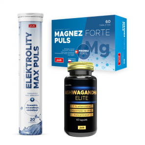 Zestaw Student w Sesji PULS Ashwagandha Elite Puls 60 kapsułek + Elektrolity Max Puls 20 tabletek musujących + Magnez Forte Pu - zdjęcie produktu