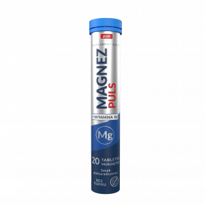 Magnez Puls + Witamina B6 tabletki musujące bez cukru o smaku pomarańczowym, 20 sztuk - zdjęcie produktu