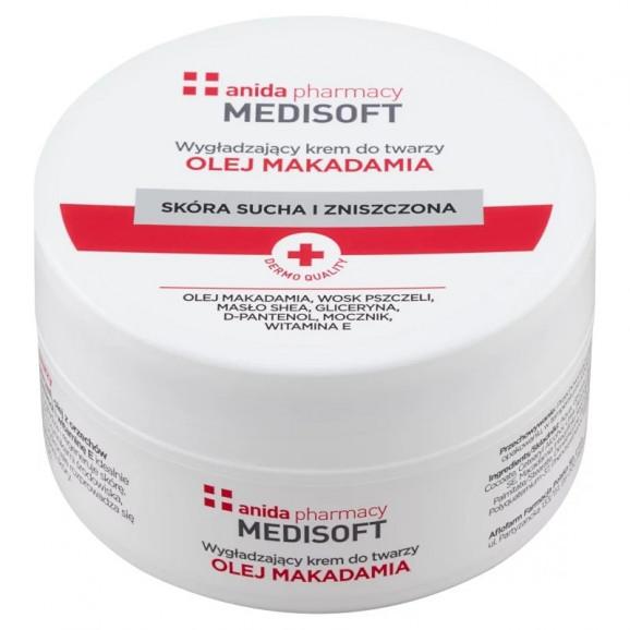 Anida Medi Soft, wygładzający krem do twarzy z olejem makadamia (100 ml) Anida Medi Soft, wygładzający krem do twarzy z olejem makadamia (100 ml) - zdjęcie produktu
