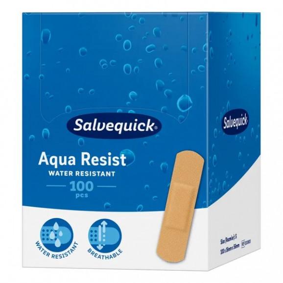 Salvequick Aqua Resist – wodoodporne plastry, małe (100 sztuk) Salvequick Aqua Resist – wodoodporne plastry, małe (100 sztuk) - zdjęcie produktu