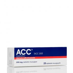ACC 200 mg – tabletki musujące ułatwiające odkrztuszanie (25 szt.) (import równoległy) - zdjęcie produktu