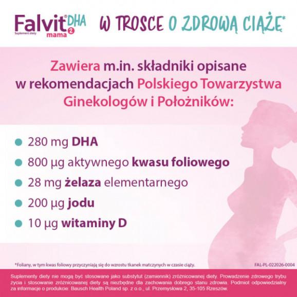 Falvit Mama 2 DHA – suplement diety (30 kapsułek) Falvit Mama 2 DHA – suplement diety (30 kapsułek) - zdjęcie produktu