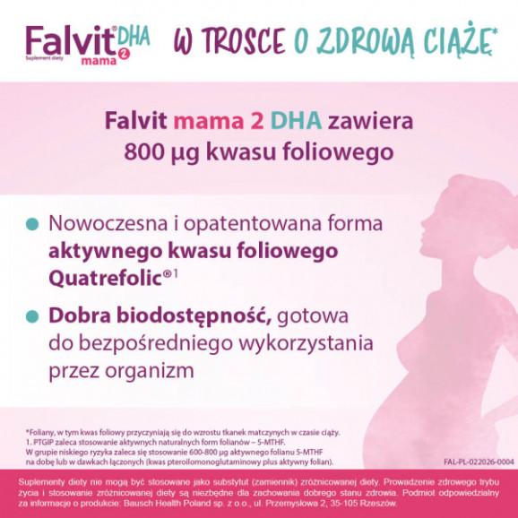 Falvit Mama 2 DHA – suplement diety (30 kapsułek) Falvit Mama 2 DHA – suplement diety (30 kapsułek) - zdjęcie produktu
