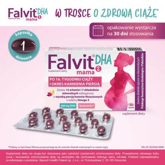 Falvit Mama 2 DHA – suplement diety (30 kapsułek) Falvit Mama 2 DHA – suplement diety (30 kapsułek) - zdjęcie produktu