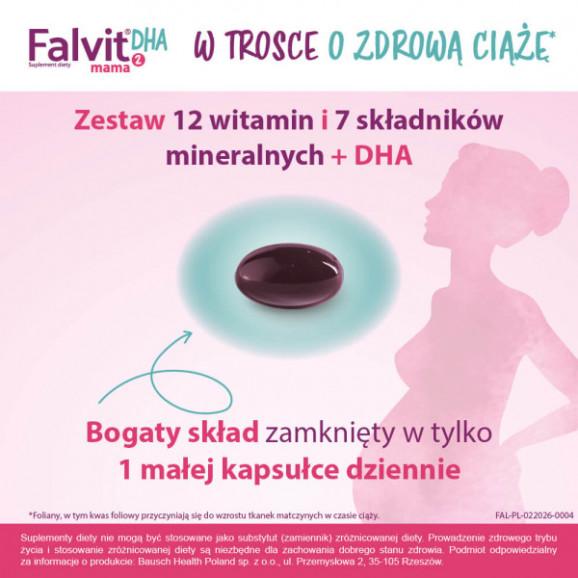 Falvit Mama 2 DHA – suplement diety (30 kapsułek) Falvit Mama 2 DHA – suplement diety (30 kapsułek) - zdjęcie produktu