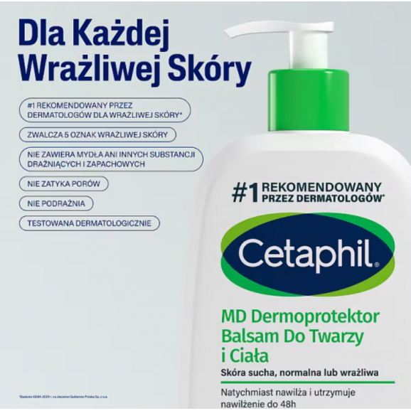 Cetaphil MD Dermoprotektor, balsam do twarzy i ciała (473 ml) Cetaphil MD Dermoprotektor, balsam do twarzy i ciała (473 ml) - zdjęcie produktu
