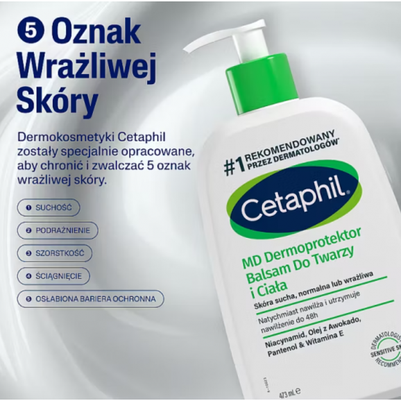 Cetaphil MD Dermoprotektor, balsam do twarzy i ciała (473 ml) Cetaphil MD Dermoprotektor, balsam do twarzy i ciała (473 ml) - zdjęcie produktu