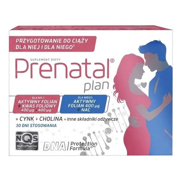 Prenatal Plan – Przygotowanie do ciąży dla niej i dla niego (30 kapsułek + 30 kapsułek) Prenatal Plan – Przygotowanie do ciąży dla niej i dla niego (30 kapsułek + 30 kapsułek) - zdjęcie produktu