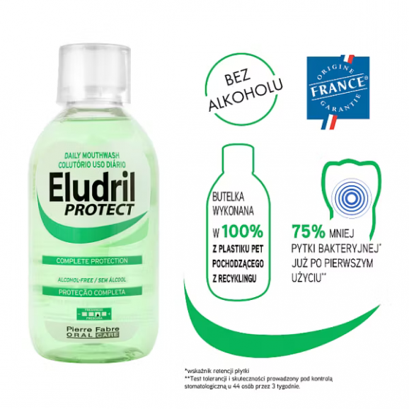 Eludril Protect, płyn do codziennej higieny jamy ustnej, 500 ml - zdjęcie produktu