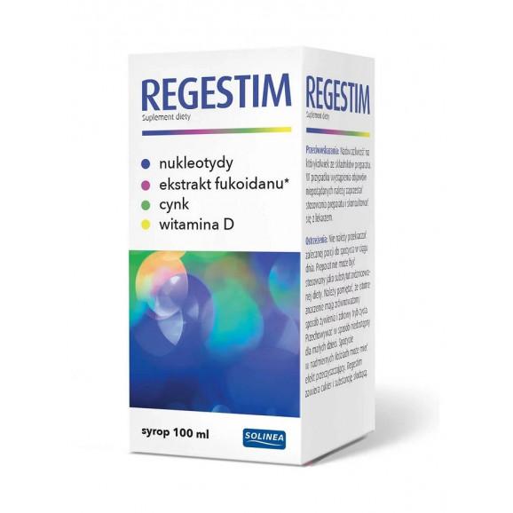 Regestim – syrop wspierający układ odpornościowy z cynkiem i witaminą D (100 ml) Regestim – syrop wspierający układ odpornościowy z cynkiem i witaminą D (100 ml) - zdjęcie produktu