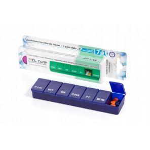 El-Comp Kasetka do dawkowania leków tygodniowa na 1 porę dnia (1 szt.) - zdjęcie produktu