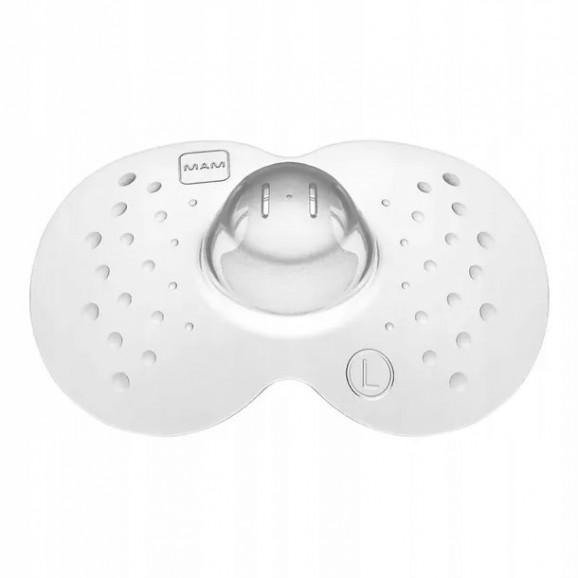 MAM Baby Osłonki na piersi (nipple shields) rozmiar L – 2 szt. - zdjęcie produktu
