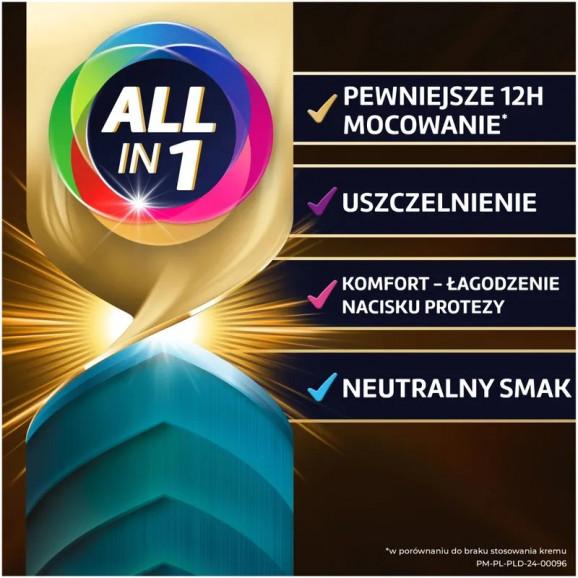 Corega Power Max Supreme All‑In‑1 – krem mocujący do protez zębowych, neutralny (40 g) - zdjęcie produktu