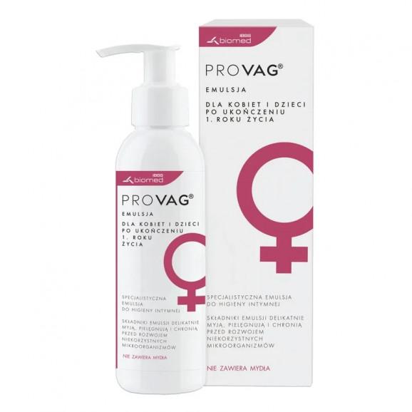 Lactovaginal kapsułki dopochwowe 10 sztuk + Provag emulsja do higieny intymnej 150ml - zdjęcie produktu