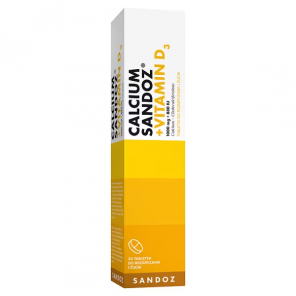 Calcium Sandoz + Vitamin D3, 1000 Mg + 880 IU, tabletki do rozgryzania i żucia, 30 szt. - zdjęcie produktu