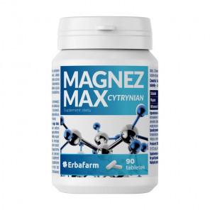 Erbafarm Magnez Max Cytrynian, 90 tabletek - zdjęcie produktu