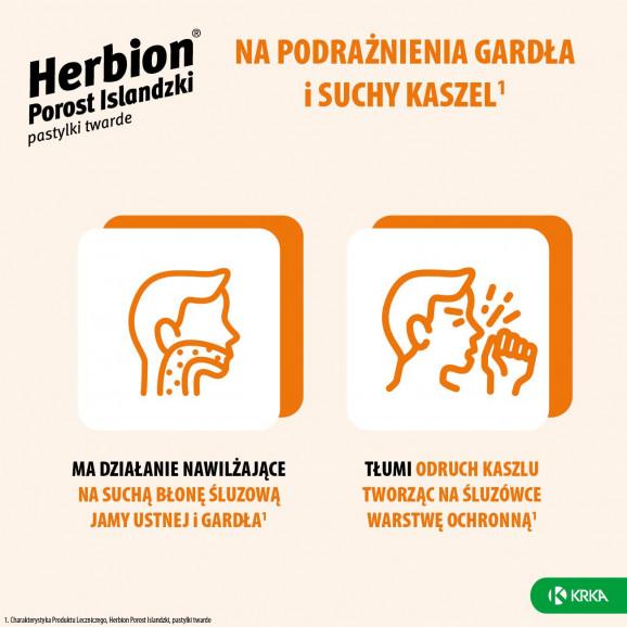 Herbion Porost Islandzki, 24 pastylki do ssania - zdjęcie produktu
