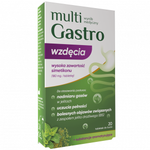 Multigastro Wzdęcia – wyrób medyczny (20 tabletek do żucia) - zdjęcie produktu