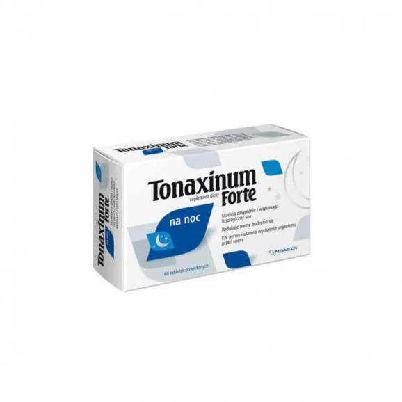 Tonaxinum Forte na noc + Melatonina, tabletki, 60 szt. Tonaxinum Forte na noc + Melatonina, tabletki, 60 szt. - zdjęcie produktu