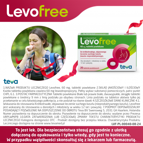 Levofree 60 mg, tabletki, 20 szt. - zdjęcie produktu