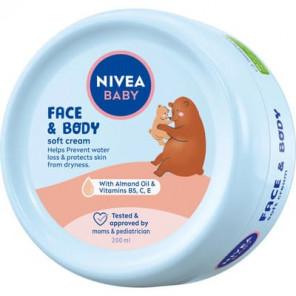 Nivea Baby Face & Body, krem pielęgnacyjny do twarzy i ciała, od 1 dnia życia, 200 ml - zdjęcie produktu