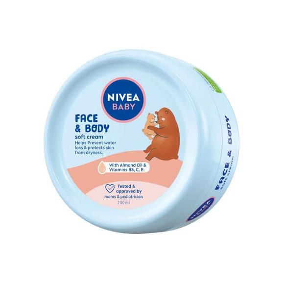 Nivea Baby Face & Body, krem pielęgnacyjny do twarzy i ciała, od 1 dnia życia, 200 ml Nivea Baby Face & Body, krem pielęgnacyjny do twarzy i ciała, od 1 dnia życia, 200 ml - zdjęcie produktu