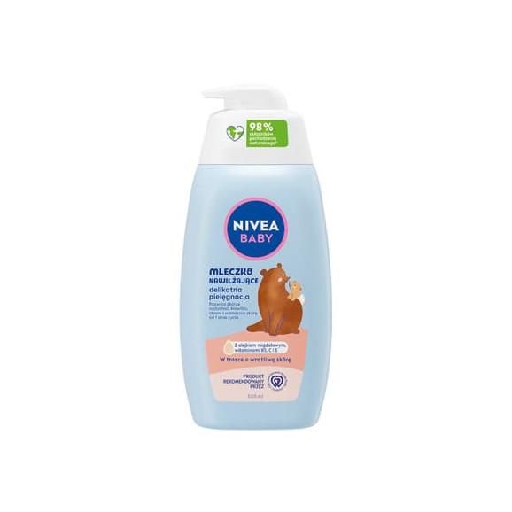 Nivea Baby, mleczko nawilżające, delikatna pielęgnacja, od 1 dnia życia, 500 ml Nivea Baby, mleczko nawilżające, delikatna pielęgnacja, od 1 dnia życia, 500 ml - zdjęcie produktu