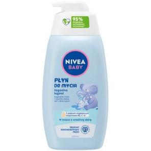 Nivea Baby, płyn do mycia, łagodna kąpiel, od 1 dnia życia, 450 ml - zdjęcie produktu