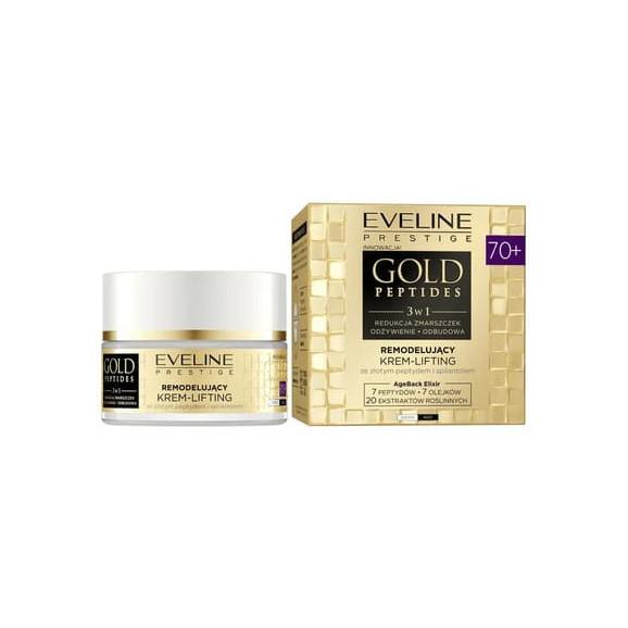 Eveline Cosmetics Gold Peptides, remodelujący krem-lifting do twarzy 70+, 50 ml Eveline Cosmetics Gold Peptides, remodelujący krem-lifting do twarzy 70+, 50 ml - zdjęcie produktu
