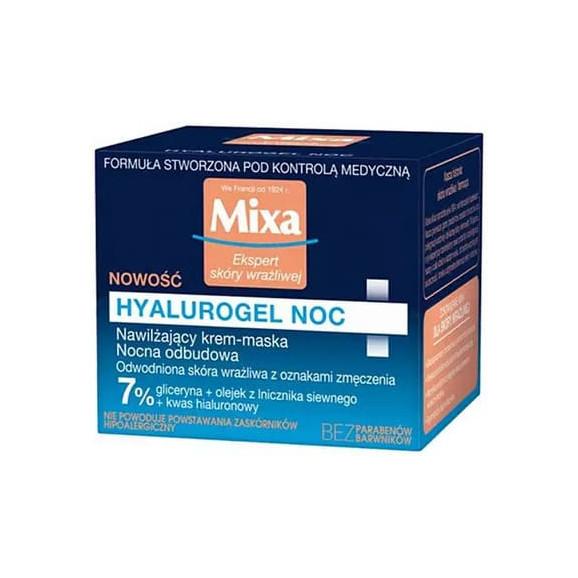Mixa Hyalurogel Noc, nawilżający krem maska na noc, 50 ml Mixa Hyalurogel Noc, nawilżający krem maska na noc, 50 ml - zdjęcie produktu