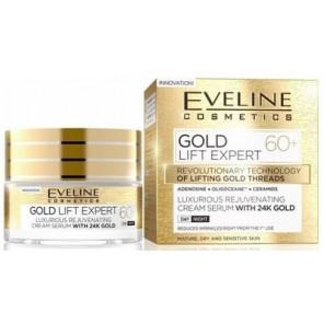 Eveline Cosmetics Gold Lift Expert 60+, ujędrniający krem-serum z 24K złotem, 50 ml - zdjęcie produktu