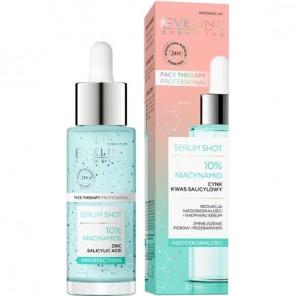 Eveline Cosmetics Serum Shot 10% Niacynamid, serum na twarz, szyję i dekolt, 30 ml - zdjęcie produktu