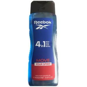 Reebok Move Your Spirit 4w1, owocowy żel pod prysznic dla mężczyzn, 400 ml - zdjęcie produktu