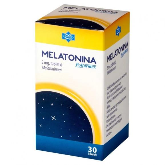 Melatonina Polfarmex 5 mg, tabletki ułatwiające zasypianie (30 tabletek) Melatonina Polfarmex 5 mg, tabletki ułatwiające zasypianie (30 tabletek) - zdjęcie produktu
