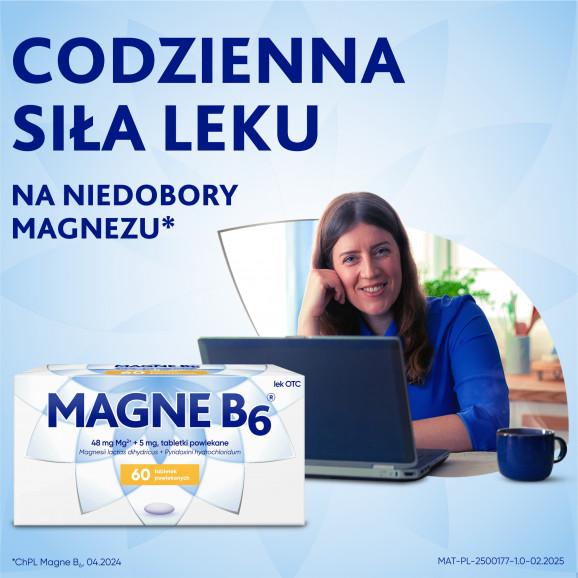 Magne-B6, tabletki powlekane, 60 szt. Magne-B6, tabletki powlekane, 60 szt. - zdjęcie produktu