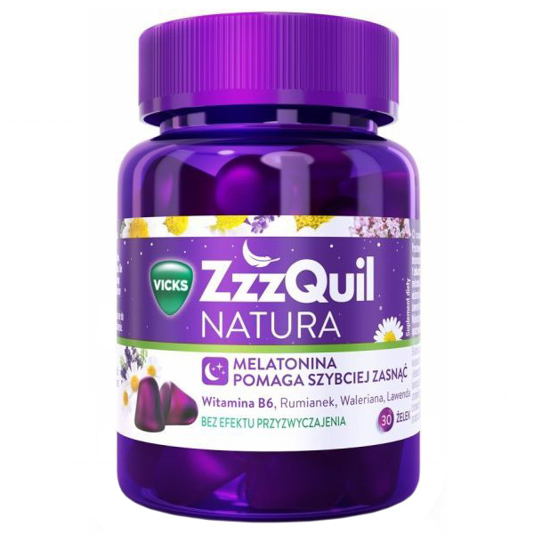 ZzzQuil Natura, żelki z melatoniną, 30 szt.