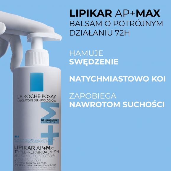 La Roche-Posay Lipikar Balsam AP+M MAX balsam regenerujący do twarzy i ciała (400 ml) La Roche-Posay Lipikar Balsam AP+M MAX balsam regenerujący do twarzy i ciała (400 ml) - zdjęcie produktu