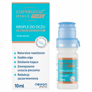 Euphrasia Hyalo Pure, krople do oczu – wyrób medyczny (10 ml) - zdjęcie produktu