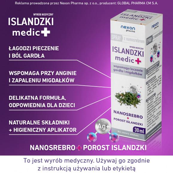 Islandzki Medic+ spray z nanosrebrem (30 ml) Islandzki Medic+ spray z nanosrebrem (30 ml) - zdjęcie produktu