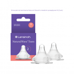 Lansinoh Smoczek NaturalWave o średnim przepływie 3-6 m (2 szt.) - zdjęcie produktu