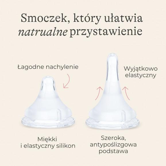 Lansinoh Smoczek NaturalWave o średnim przepływie 3-6 m (2 szt.) Lansinoh Smoczek NaturalWave o średnim przepływie 3-6 m (2 szt.) - zdjęcie produktu