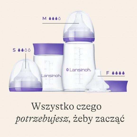 Lansinoh Zestaw startowy – butelki do karmienia ze smoczkami NaturalWave (160 ml + 240 ml) Lansinoh Zestaw startowy – butelki do karmienia ze smoczkami NaturalWave (160 ml + 240 ml) - zdjęcie produktu